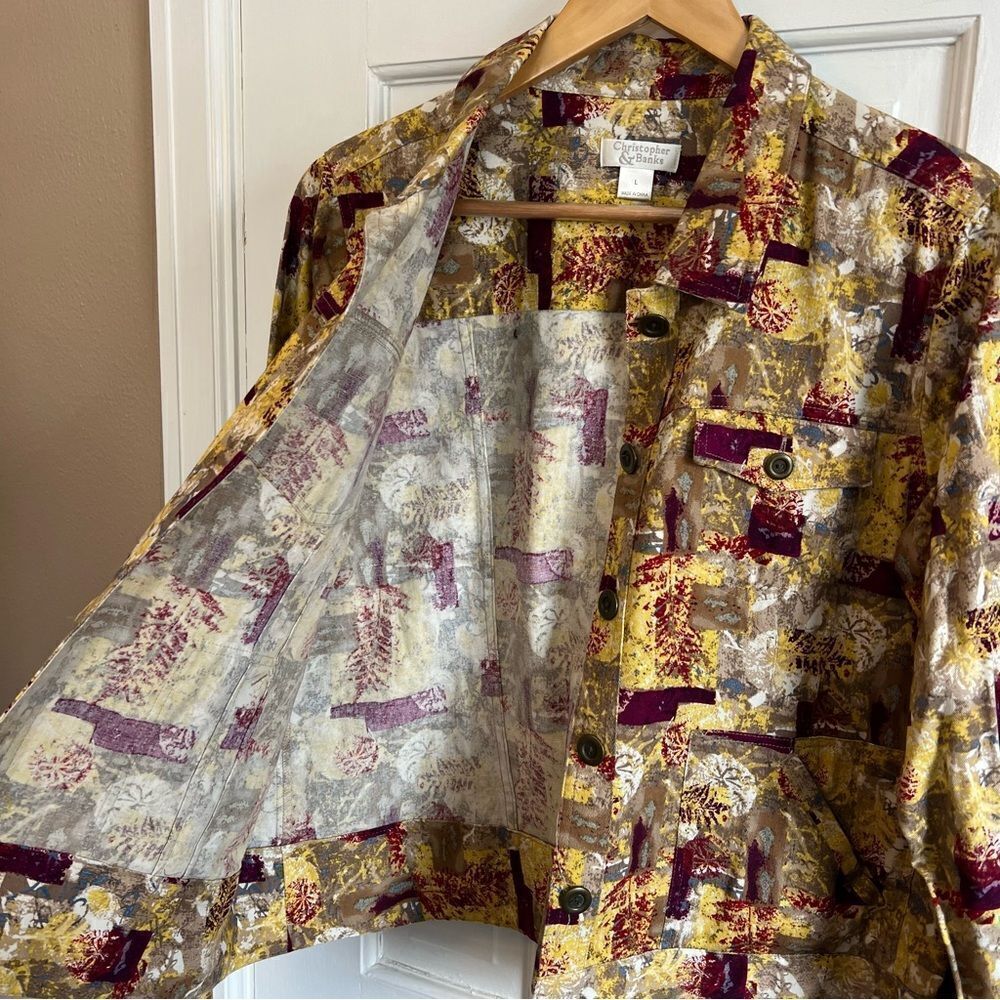 Christopher & Banks Multicolor Jacket L - Picture 2 of 8